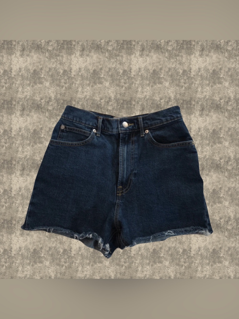 Everlane Dark Blue High-Rise Denim Shorts